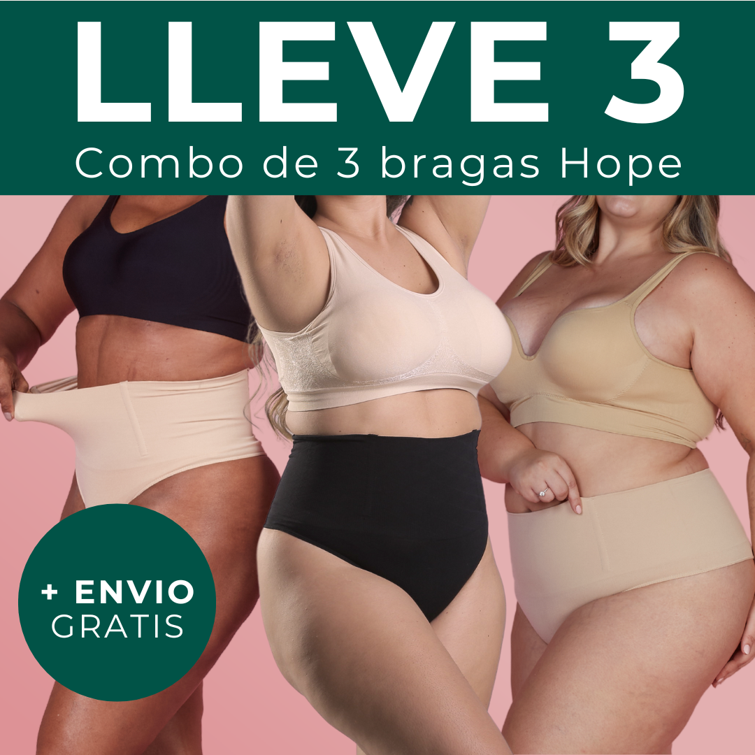 Combo especial - 3 bragas Hope - Braguitas adelgazantes